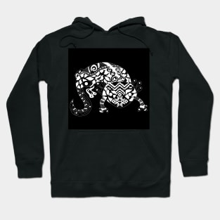 axolotl ajolote in xochimilco mexican pattern in black Hoodie